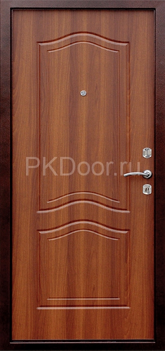 Фотография «Стальная дверь с порошковым напылением коричневая №41»