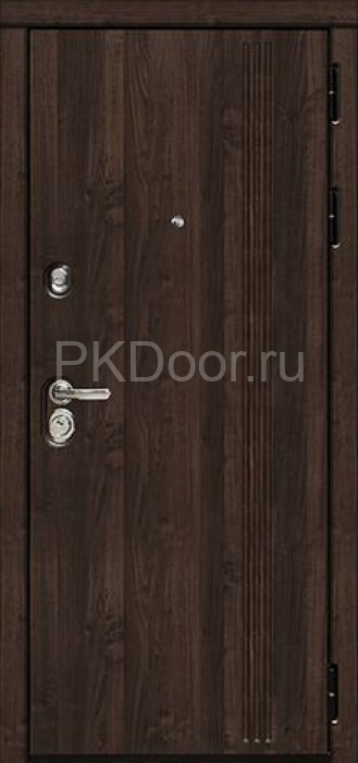 Фотография «Уличная металлическая дверь МДФ винорит венге №33»