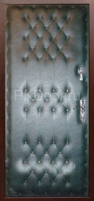 Фотография «Железная временная дверь с искусственной кожей №2»