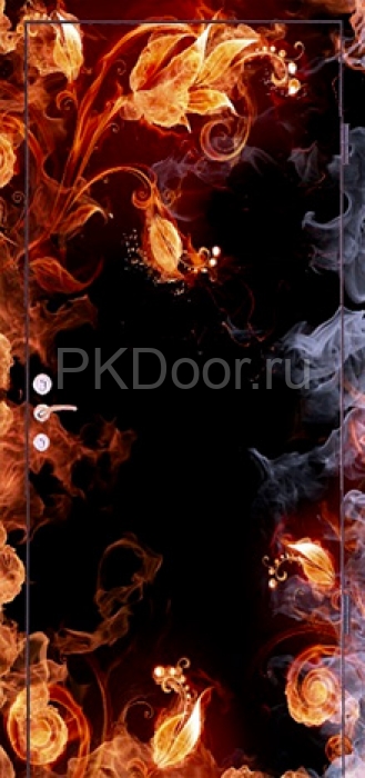 Фотография «Дверь железная с фотопечатью черная №16»