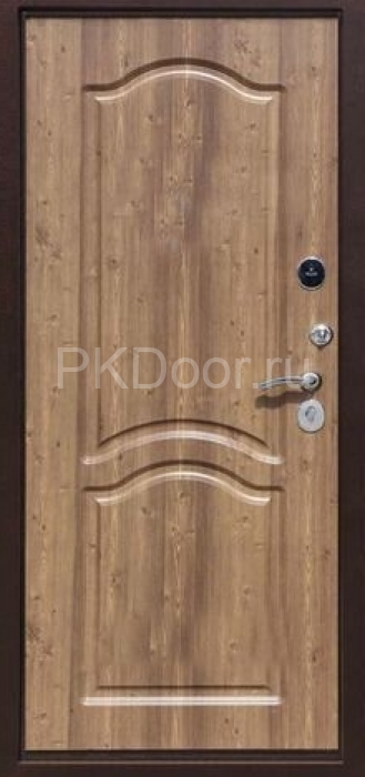 Фотография «Дверь с шумоизоляцией металлическая с порошковым напылением коричневая №100»