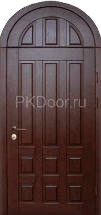 Фотография «Арочная стальная дверь для коттеджа МДФ Шпон № 1»