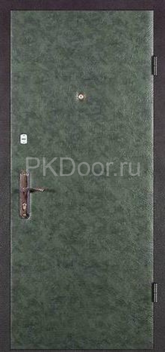 Фотография «Металлическая дверь с искусственной кожей зеленая №11»