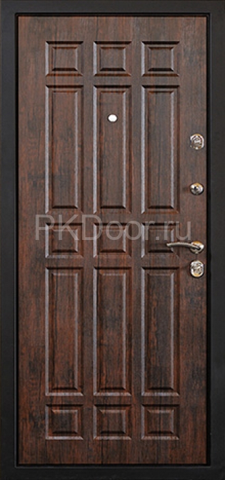 Фотография «Дверь надёжная железная ламинированная тёплая прочная коричневая №6»