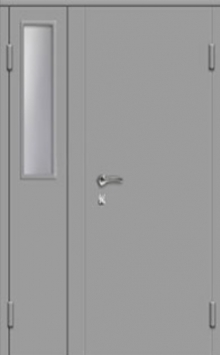 Фотография «Металлическая тамбурная дверь с порошковым напылением серого цвета №8»