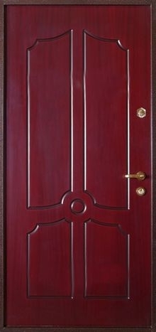 Фотография «Дверь стальная с порошковым покрытием коричневая №108»
