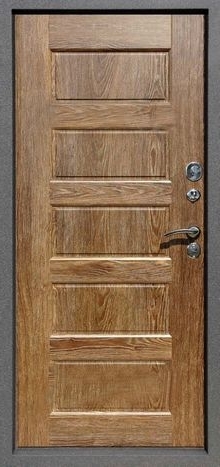 Фотография «Металлическая дверь для загородного дома с порошковым напылением серая №71»