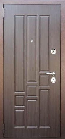 Фотография «Металлическая уличная дверь МДФ филенчатая коричневая №20»