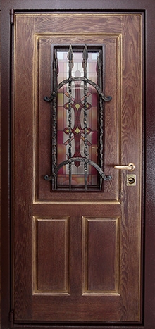 Фотография «Железная дверь с ковкой для коттеджа №20»