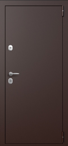 Фотография «Дверь железная с порошковым покрытием коричневая №52»