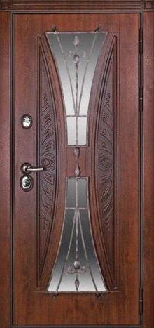 Фотография «Стальная дверь с витражом для коттеджа №4»