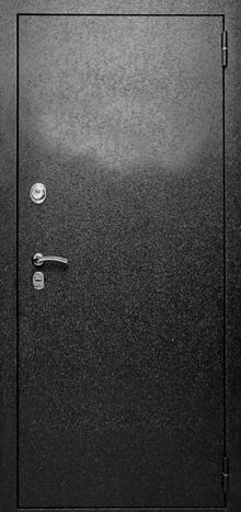 Фотография «Металлическая уличная дверь с зеркалом черная №11»