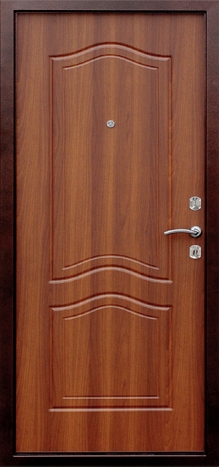 Фотография «Стальная дверь с порошковым напылением коричневая №41»