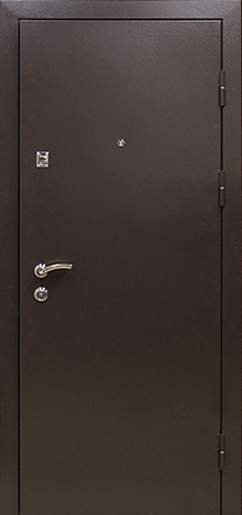 Фотография «Дверь прочная с порошковым покрытием железная коричневая №18»