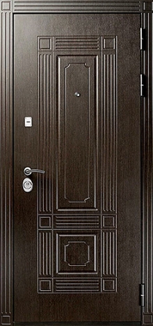 Фотография «Дверь с отделкой МДФ стальная венге №42»
