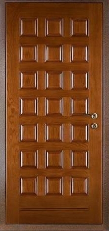 Фотография «Металлическая надёжная теплая и лёгкая дверь с эко кожей коричневая №12»