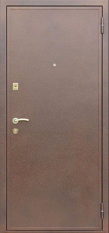 Фотография «Железная входная дверь в квартиру с порошковым покрытием коричневая №2»