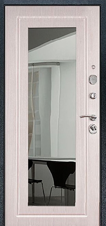 Фотография «Металлическая входная дверь в квартиру с зеркалом №1»