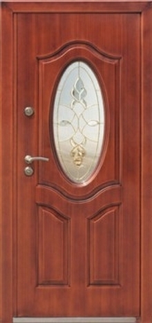 Фотография «Дверь металлическая с витражом для коттеджа №6»