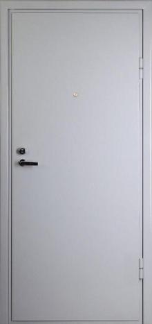 Фотография «Входная стальная дверь в квартиру с покрытием нитроэмалью серая №7»