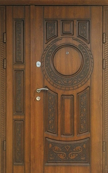 Фотография «Эксклюзивная металлическая парадная дверь коричневая №76»