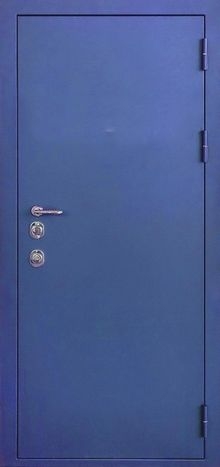 Фотография «Железная дверь для дачи с порошковым напылением синяя №3»