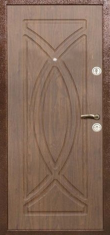 Фотография «Стальная дверь для дачи с порошковым покрытием коричневая №4»