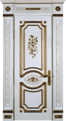 Фотография «Крепкая металлическая дверь с отделкой массивом дуба белая №38»