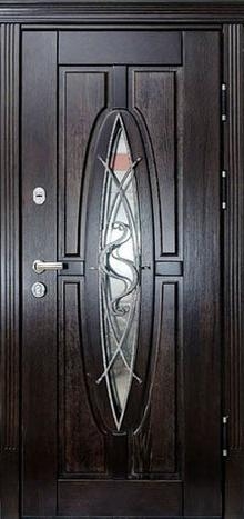 Фотография «Наружная железная дверь с витражом №13»
