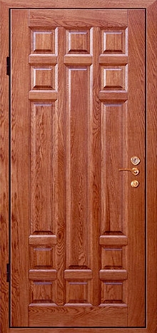 Фотография «Дверь железная для коттеджа МДФ филенчатый №11»