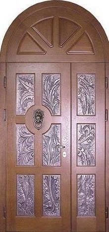 Фотография «Металлическая арочная дверь для коттеджа МДФ ПВХ №9»