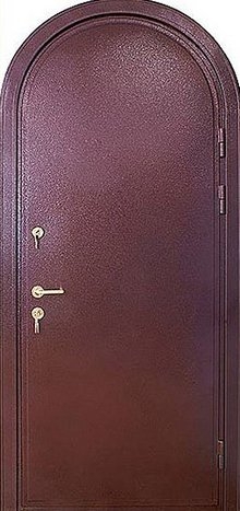 Фотография «Стальная арочная дверь для коттеджа с порошковым покрытием №8»