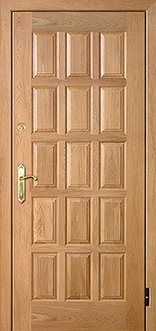 Фотография «Дверь металлическая для коттеджа МДФ филенчатый №13»
