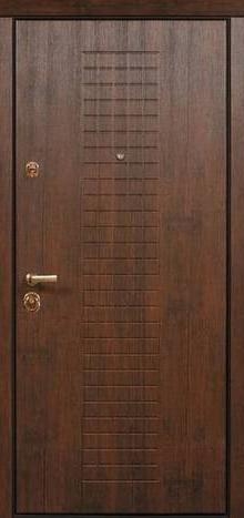 Фотография «Наружная дверь железная МДФ шпон коричневая №20»