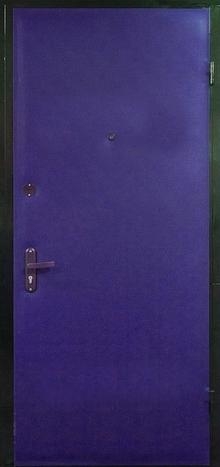 Фотография «Внешняя железная дверь с покрытием нитроэмалью синяя №3»