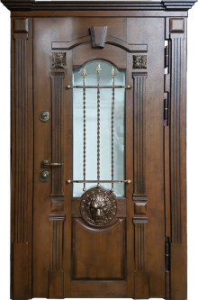 Фотография «Металлическая парадная дверь со стеклом №180»