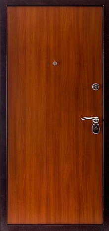 Фотография «Наружная металлическая дверь с ковкой коричневая №3»