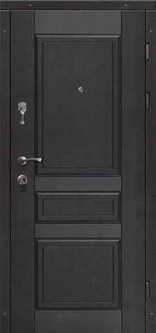 Фотография «Дверь с шумоизоляцией железная МДФ ПВХ черная №67»