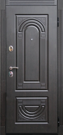 Фотография «Железная прочная дверь с отделкой МДФ серая №77»