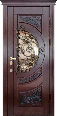 Фотография «Дверь с шумоизоляцией металлическая с отделкой массивом дуба №28»