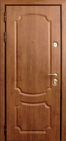 Фотография «Дверь офисная стальная с отделкой ламинатом коричневая №7»