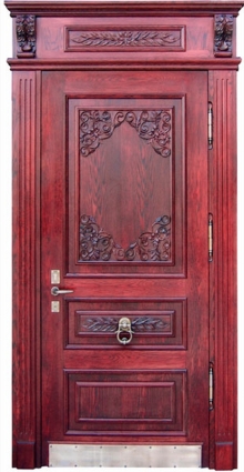 Фотография «Дверь массив дуба металлическая №85»
