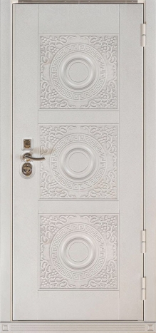 Фотография «Дверь стальная с панелью  МДФ белая №87»