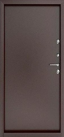 Фотография «Металлическая входная дверь в квартиру с покрытием нитроэмалью коричневая №2»