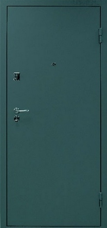 Фотография «Железная входная дверь в квартиру с покрытием нитроэмалью зеленая №5»