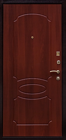 Фотография «Железная крепкая дверь МДФ ПВХ коричневая №30»
