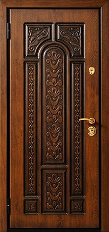 Фотография «Дверь для загородного дома металлическая МДФ винорит №6»