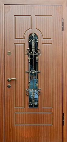 Фотография «Металлическая дверь с ковкой для коттеджа №19»