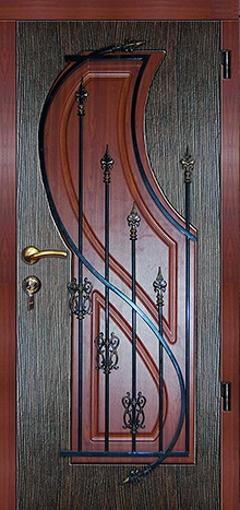 Фотография «Взломостойкая стальная дверь с ковкой №1»