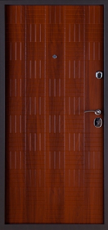 Фотография «Дверь современная с терморазрывом железная МДФ ПВХ коричневая №13»
